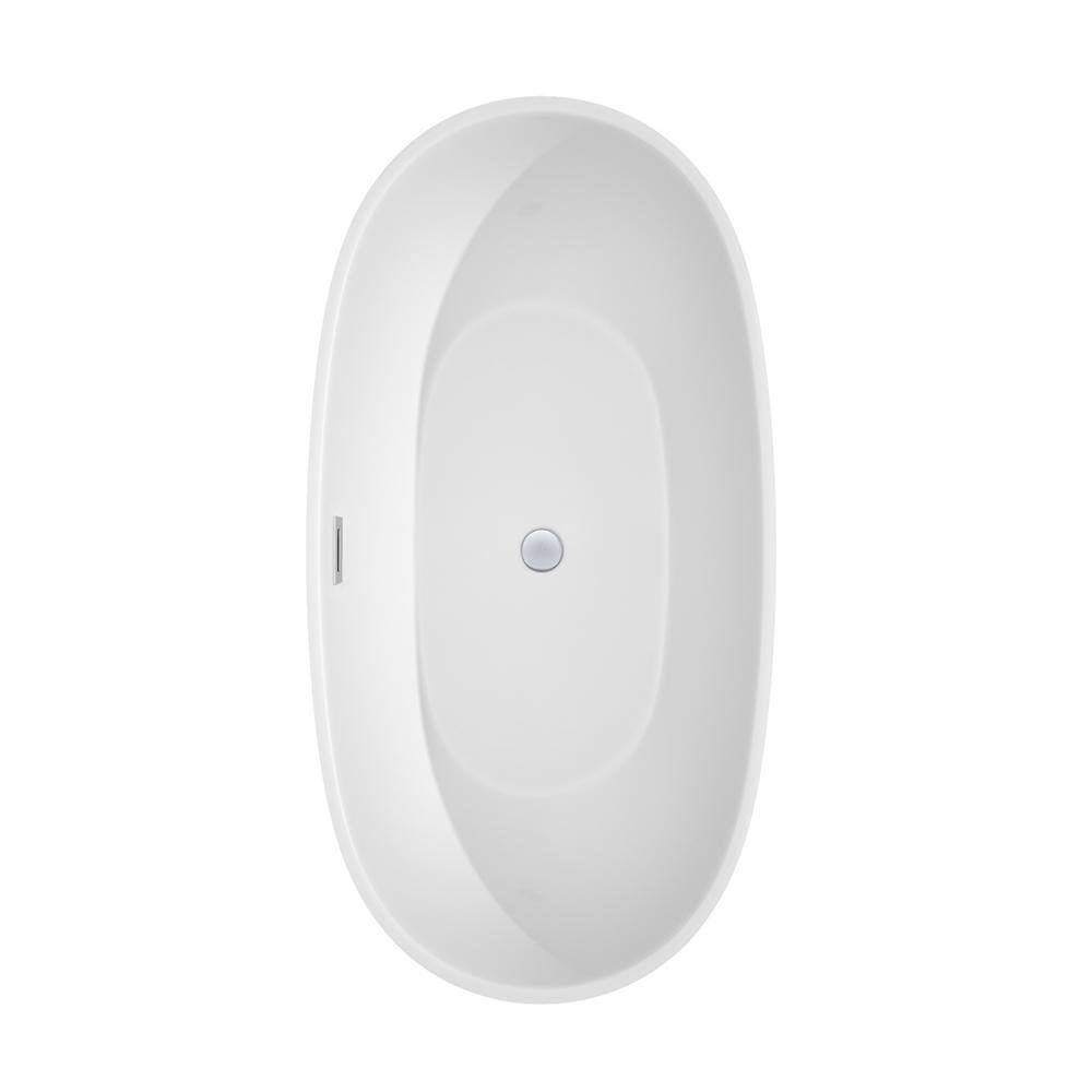 Juno 63'' White Freestanding Acrylic Soaking Bathtub