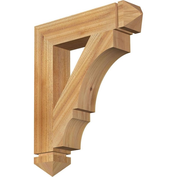 Ekena Millwork 4 in. x 24 in. x 20 in. Western Red Cedar Balboa Arts and Crafts Rough Sawn