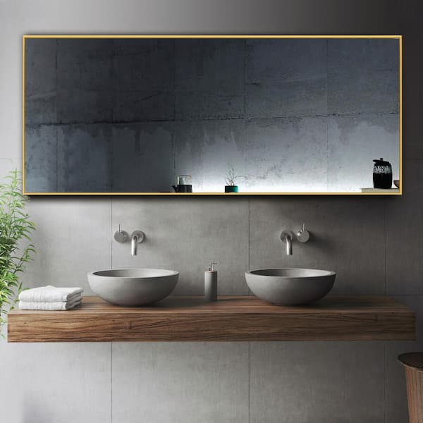 NEUTYPE 71 in. x 24 in. Oversized Modern Rectangle Metal Framed Bathroom Vanity Mirror
