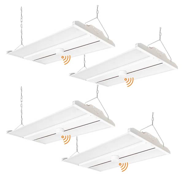 2 ft. 600-Watt Equivalent 20,925 Lumens Integrated LED Dimmable High Bay Light W/Motion Sensor, 5000K Daylight (4-Pack)