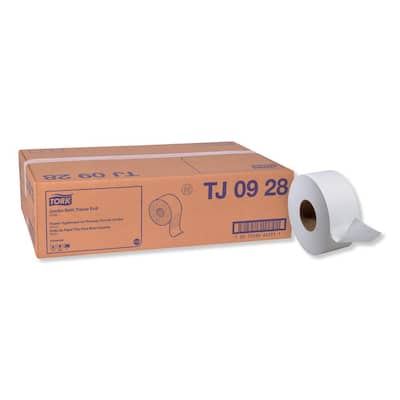 Universal Jumbo Toilet Paper, Septic Safe, 2-Ply, White, 3.48 in. x 750 ft, 12 Rolls/Carton