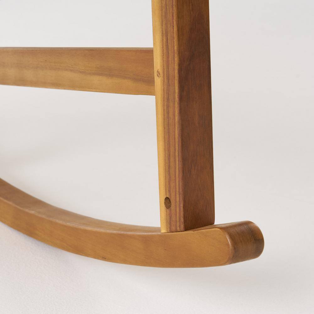 Teak Acacia Wood Outdoor Rocking Chair with Arms