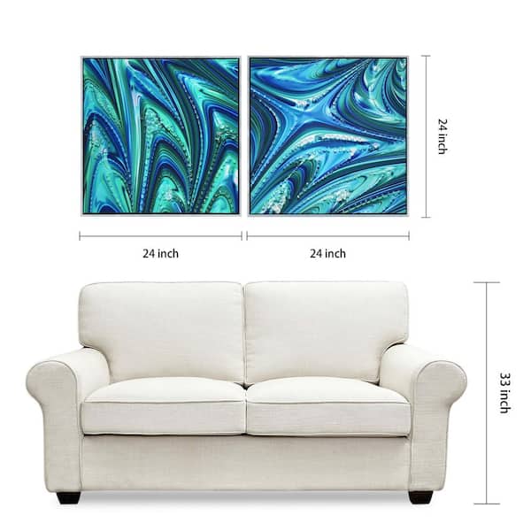 Empire Art Direct Ocean Waves I, II Crystallus Epoxy Coated