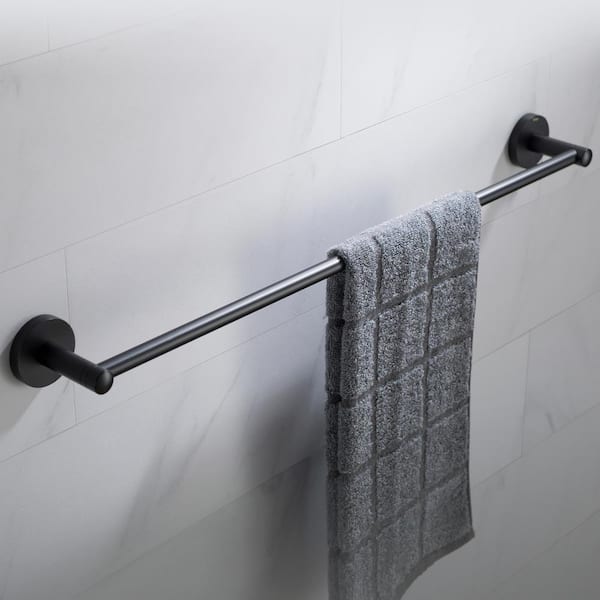 KRAUS Elie 24 in. Bathroom Towel Bar in Matte Black