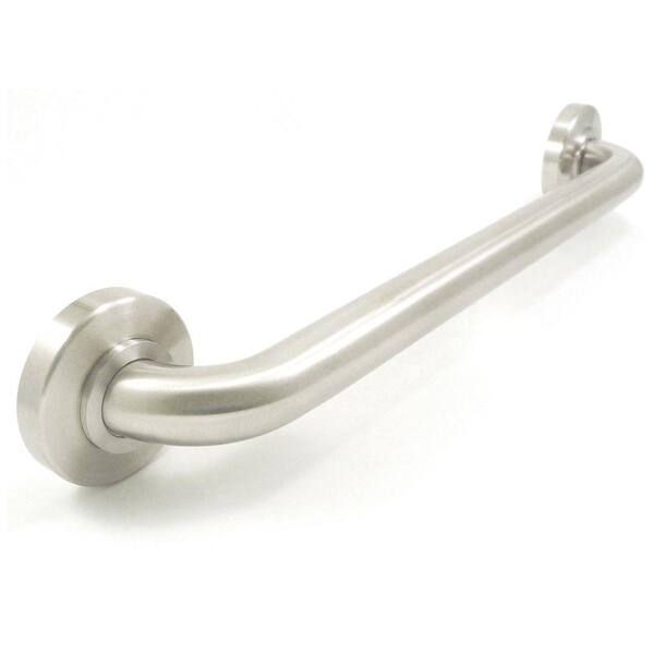 WingIts Platinum Designer Series 32 in. x 1.25 in. Grab Bar Taper in Satin Stainless Steel (35 in. Overall Length)