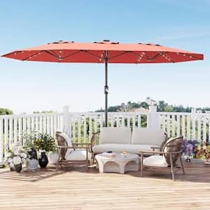 light for umbrella hole on patio table Yaheetech UV Protection Market Dark Green 7.5 ft. Bronze Aluminum Shade Elevate your outdoor living S:XL