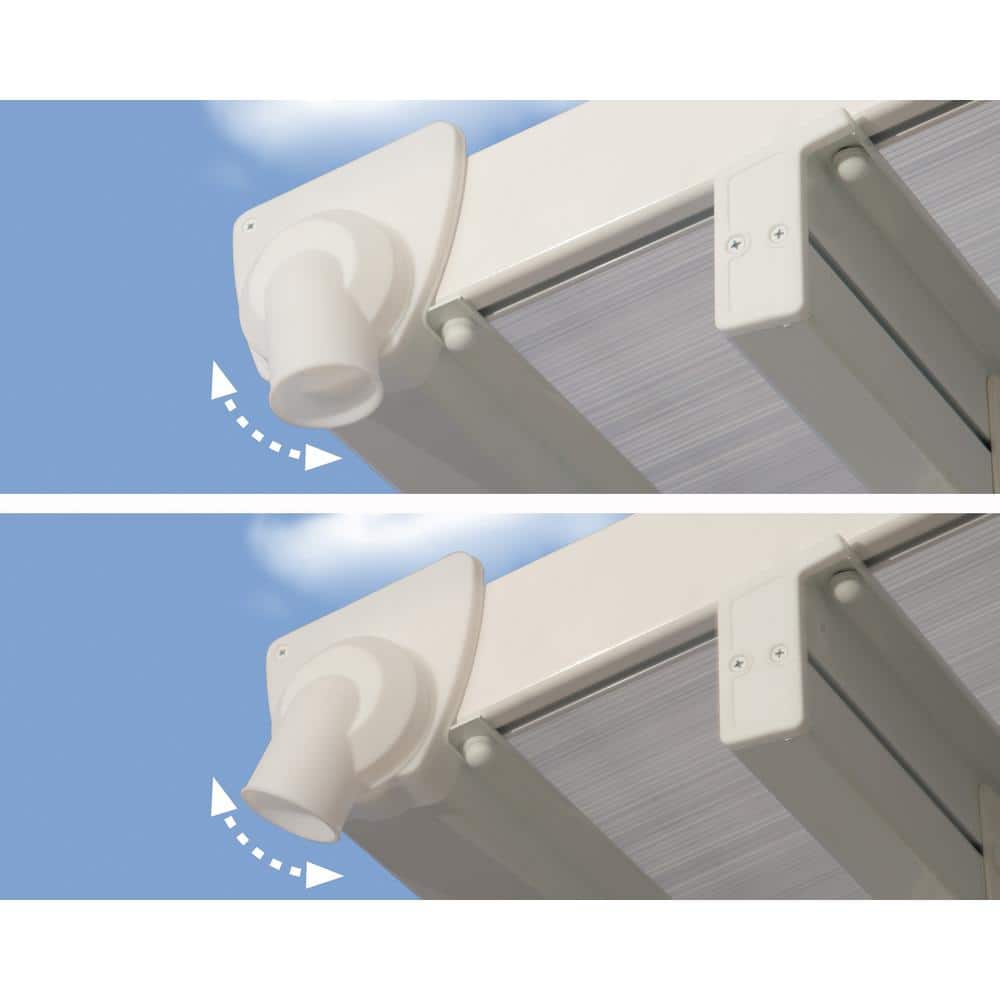 White Aluminum and Polycarbonate Patio Cover Awning, 120" x 204"