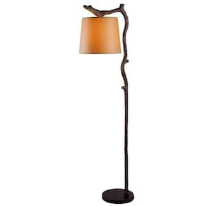 Overhang 61 in. Bronze Standard Floor Lamp