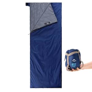 74.8 in. L Nylon Camping Sleeping Bag with Carrying Bag in Blue