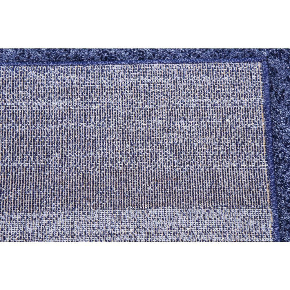 Serene Light Blue Geometric 6' x 9' Tufted Synthetic Rug