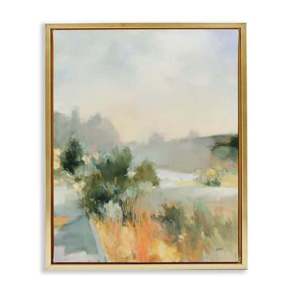 Along The Path Landscape by Julia Purinton Gold Floater Frame Nature Graphic Art Print 31 in. x 25 in.