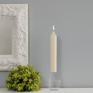 Grecian Collenette 9 in. Ivory Unscented Taper Candle (Set of 4)