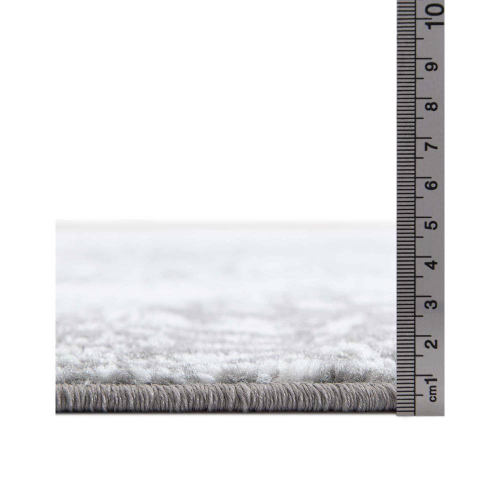 Reversible Easy Care Synthetic Area Rug in Gray and Blue