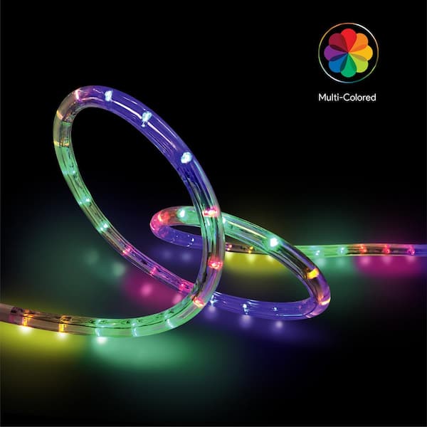 Tzumi Aura Outdoor 16 ft. Plug-in Color Changing Light LED Rope Light with  Remote 8318HD - The Home Depot