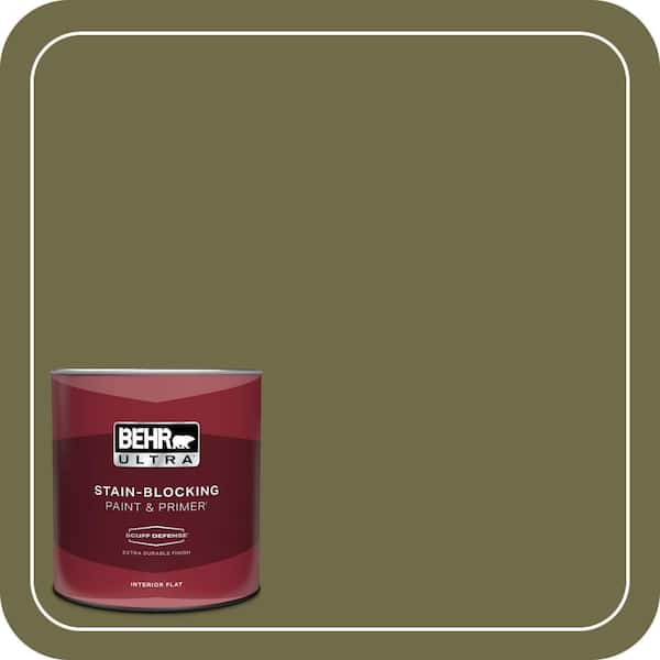 BEHR ULTRA 1 qt. #390F-7 Wilderness Extra Durable Flat Interior Paint & Primer