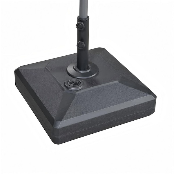 115 lbs. Outdoor Table Market Umbrella Base Filled with Sand and Water Patio Umbrella Base in Black