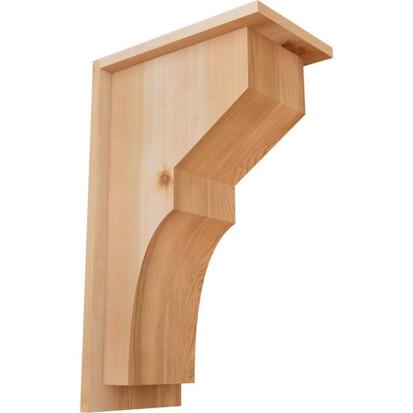 Ekena Millwork 7-1/2 in. x 12 in. x 20 in. Monterey Smooth Western Red Cedar Corbel with Backplate