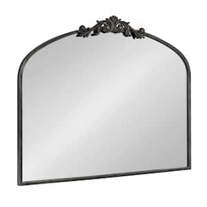 Arendahl 36.00 in. W x 28.50 in. H Arch Metal Black Framed Traditional Wall Mirror