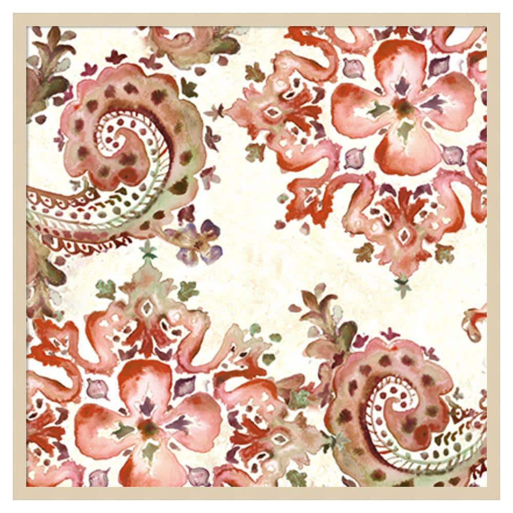 Artisan Medallion Pattern II Framed Graphic Art in Natural Wood