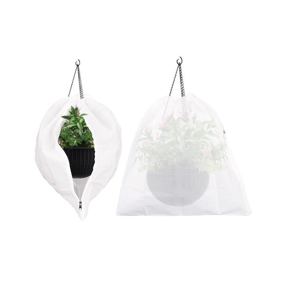 1 Gal. Polypropylene Tree Watering Bag for Slow Release Irrigation Plant Covers Winter Frost Protection Jackets 2 Pack