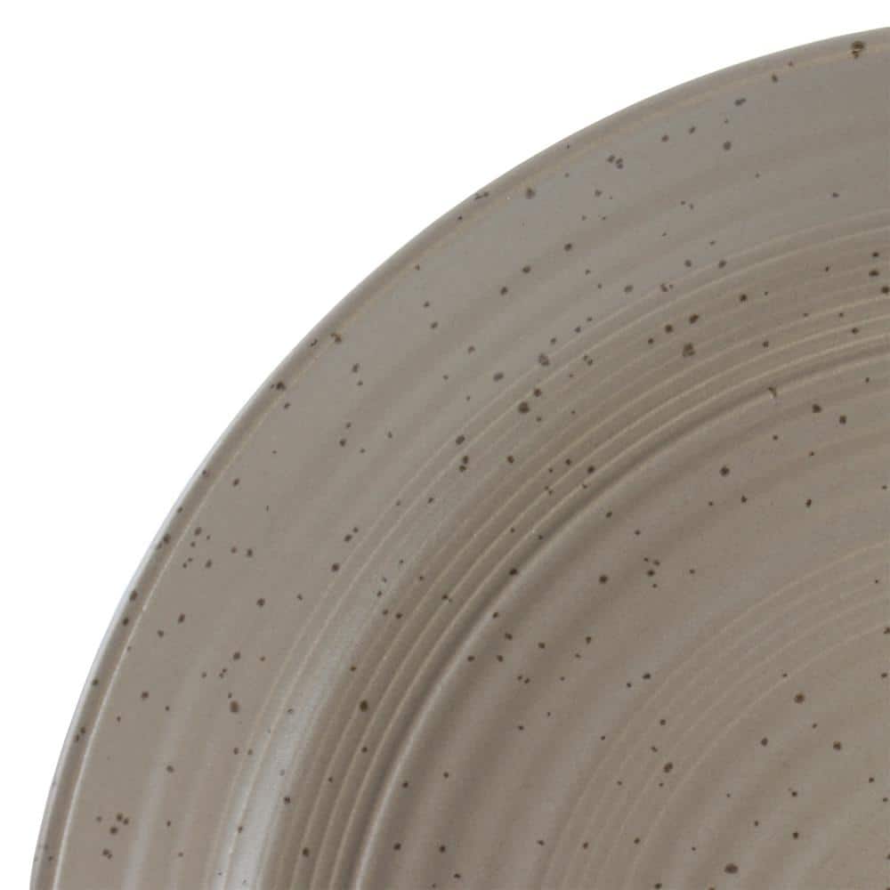 Bee & Willow Greige Ceramic Round Dinner Plate Set of Six