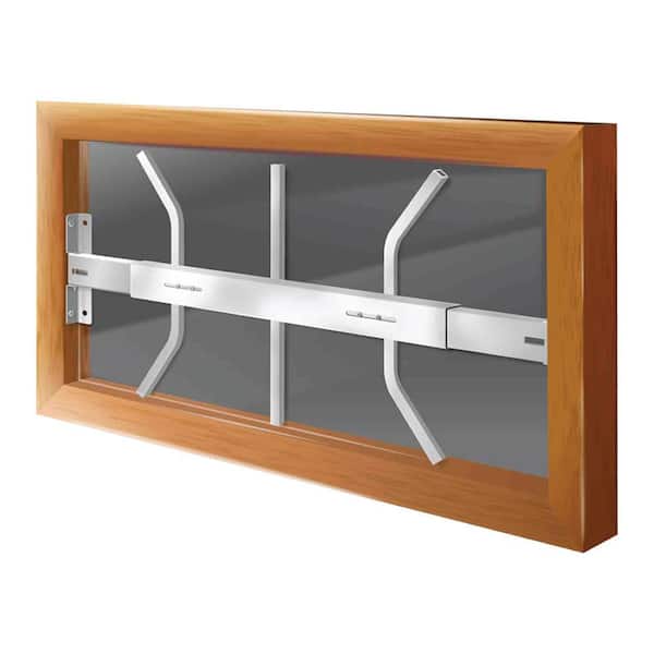 Mr. Goodbar Fixed 21 in. to 28 in. Adjustable Width 1-Bar Window Guard, White