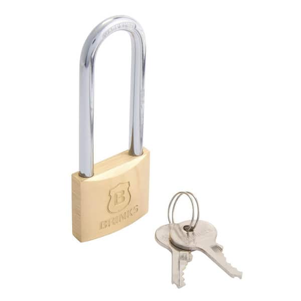 1-9/16-in. (40 mm) Solid Brass Keyed Padlock, 2-1/2-in. Shackle