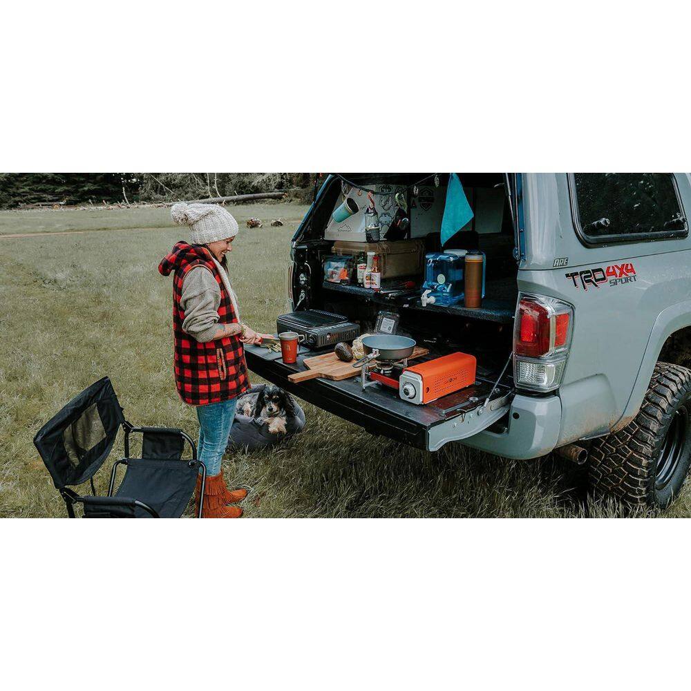 Compact Orange Portable Butane Gas Single Burner Stove