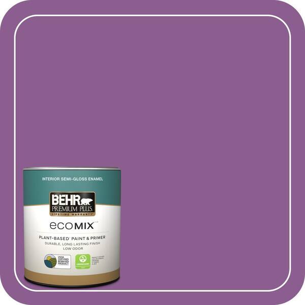 1 qt. #P100-6 Chakra Semi-Gloss Enamel EcoMix Plant-Based Interior Paint & Primer
