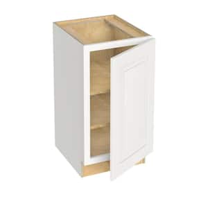 Grayson Pacific White Painted Plywood Shaker Assembled Bath Cabinet FH Sft Cls R 18 in W x 21 in D x 34.5 in H