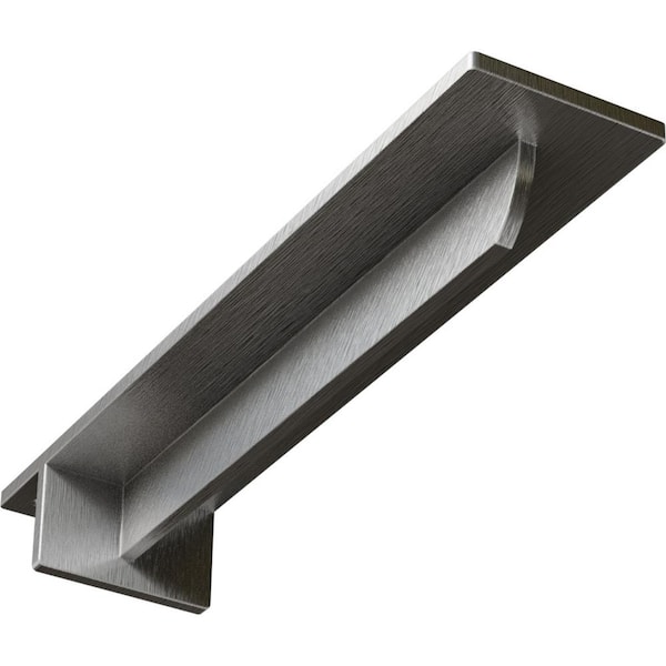 Ekena Millwork 14 in. x 3 in. x 2 in. Stainless Steel Unfinished Metal Heaton Bracket