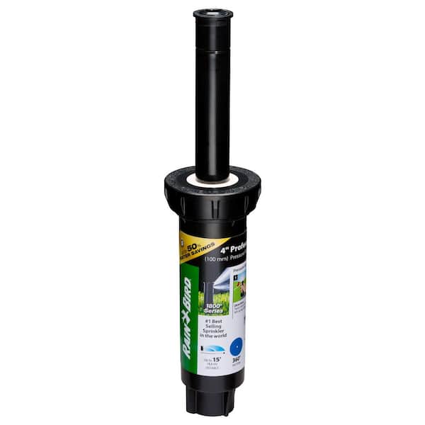 Rain Bird 1800 Series 4 in. Pop-Up Dual Spray PRS Sprinkler, Full Circle Pattern, Adjustable 8-15 ft.