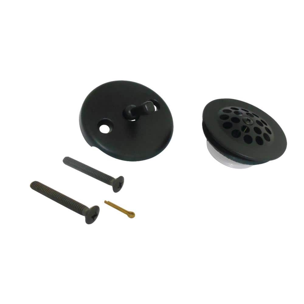 Trip Lever Overflow Faceplate with Grid Drain Cover and Screws, Matte Black price history on PriceWatchPro