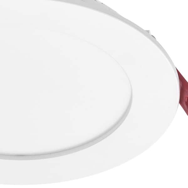 Commercial Electric - Pro Value Series LED 6 in Round Adj Color Temp Canless Recessed Light for Kitchen Bath Living rooms, Wht 12-Pk