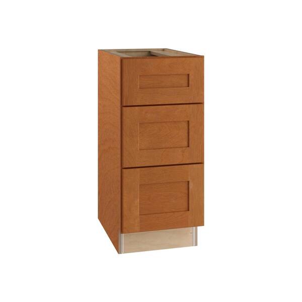 Home Decorators Collection Hargrove Assembled 18x34 5x21 In Plywood Shaker Vanity Base Cabinet With 3 Soft Close Drawers Stained Cinnamon Vbd1821 Hcn The Depot Plywood Shaker Vanity Base Cabinet, Home Depot Desk Height Cabinets