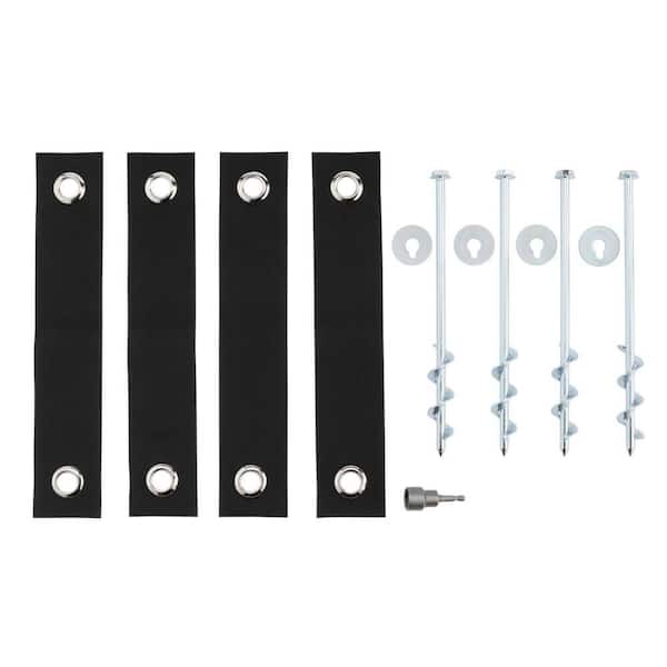 12 in. Hardware Halloween Heavy Duty Metal Spiral Yard Stakes 4-pack