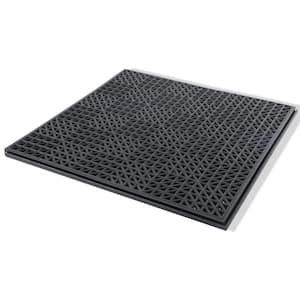 Techno LOK 2.5 ft. W x 2.5 ft. L . Black Commercial Grade PVC Self Drainage Garage Flooring (18-Pack)