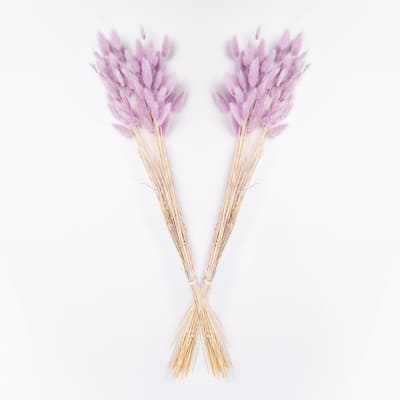 Bindle & Brass 13 in. Pink Dried Natural Mixed Floral Mini Bouquet in Kraft Wrap (2-Pack)