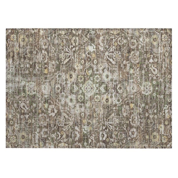 Chantille Machine Washable Indoor/Outdoor Abstract ACN2782 Chocolate 3 ft. x 4 ft. Area Rug