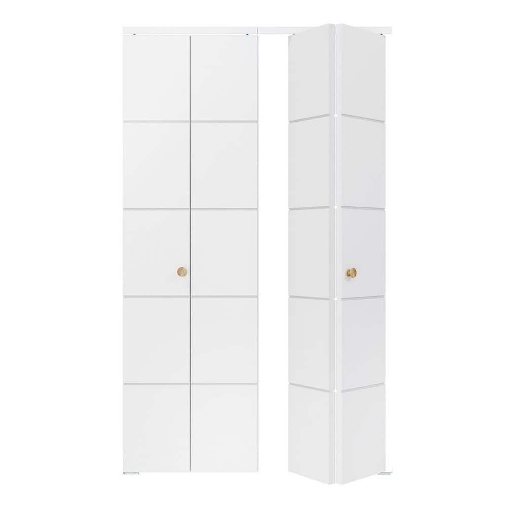 TENONER 48 in x 80 in (Double 24 in. Doors), 5-Panel, MDF