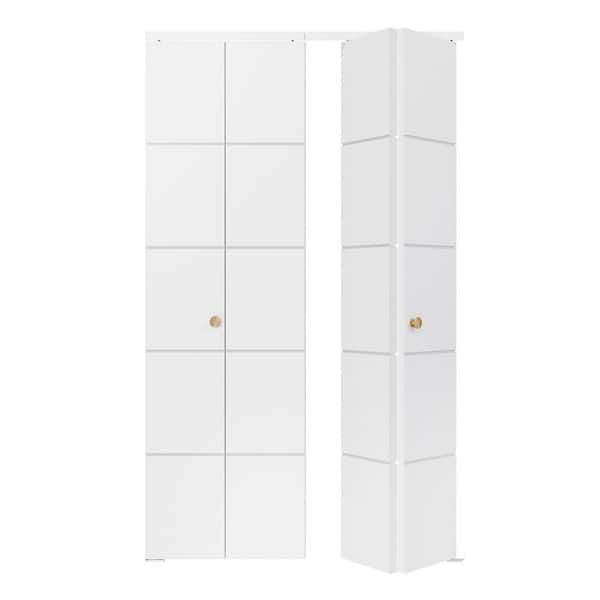 JELD-WEN 24 in. x 80 in. 6 Panel Colonist White Painted Textured
