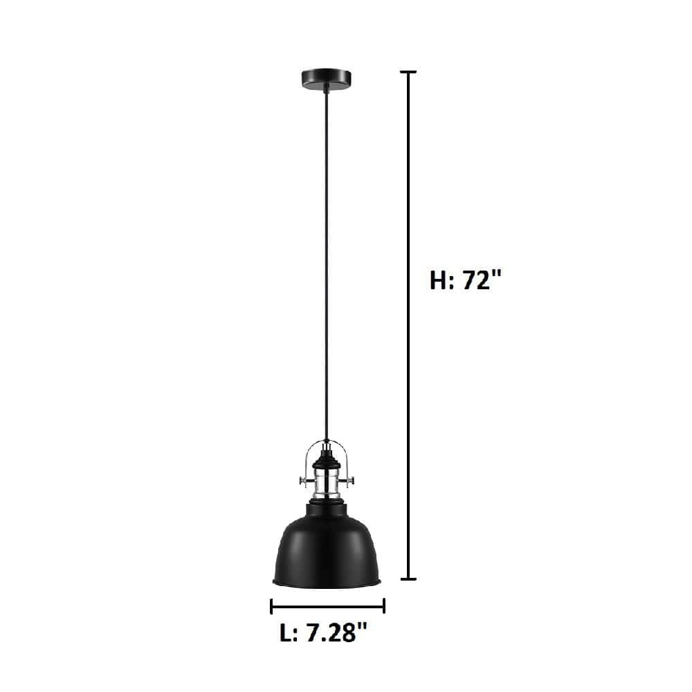 Gilwell Matte Black & Chrome Mini LED Pendant Light