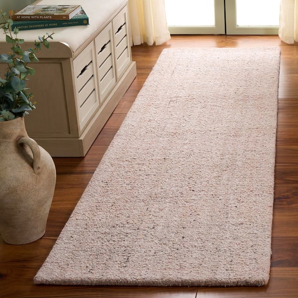 Abstract 2 ft. x 8 ft. Pink/Beige Classic Marle Runner Rug