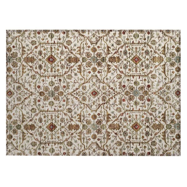 Addison Rugs Chantille Machine Washable Indoor/Outdoor Abstract ACN1130 Ivory 1 ft. 8 in. x 2 ft. 6 in. Area Rug