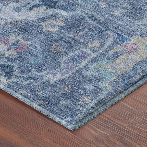 Mayfield Premium Machine Washable Abstract AMF2232 Blue 5 ft. x 7 ft. 6 in. Area Rug