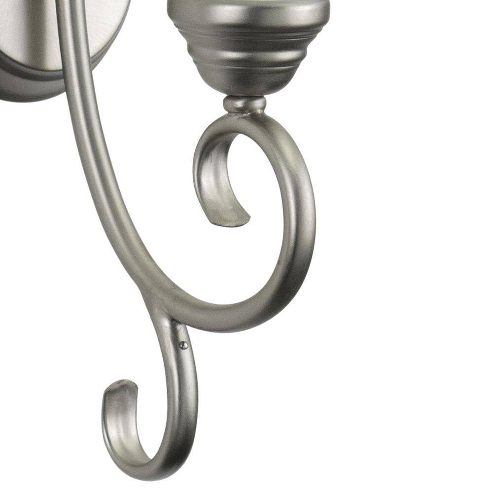 Bella Brushed Nickel Vanity Light with Alabaster Glass Shade