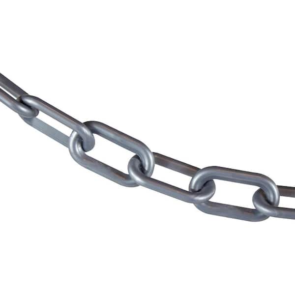 2 in. (#8, 51 mm) x 10 ft. Plastic Safety Chain in Silver