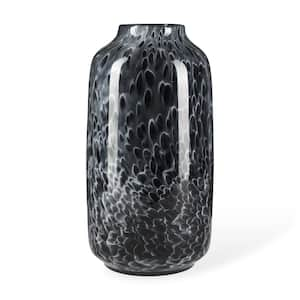 Masai Large Black Mottled Glass Vase