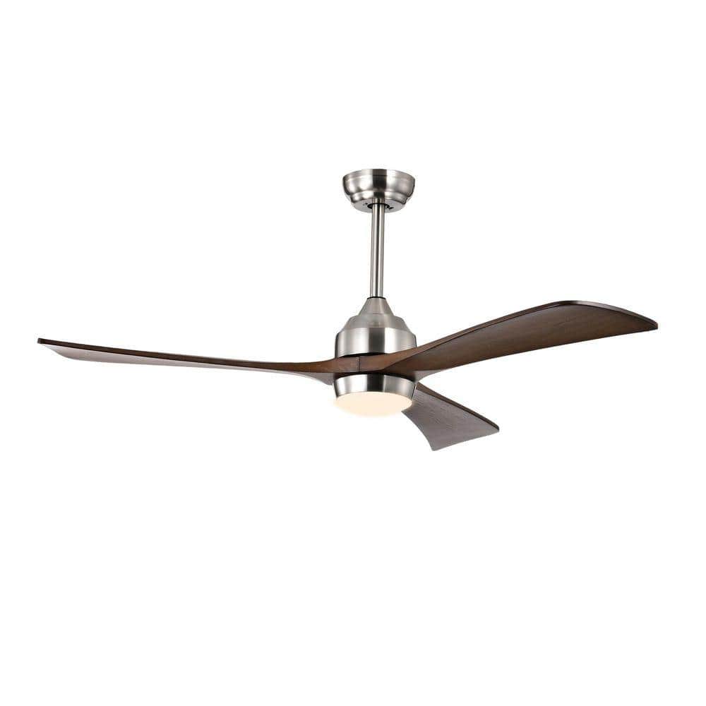 Glio 52 in. Nickel White Downrod Standard Ceiling Fan with Integrated LED with Remote Included DC Motor Reversible price history on PriceWatchPro