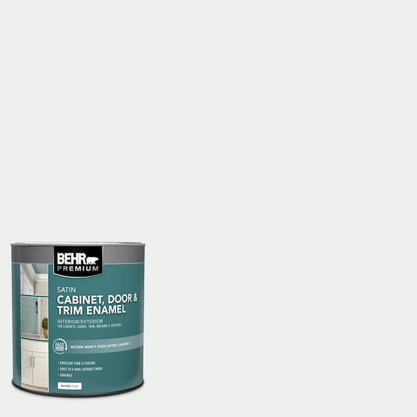BEHR PREMIUM 1 qt. #BL-W15 Frost Satin Enamel Interior/Exterior Cabinet, Door & Trim Paint